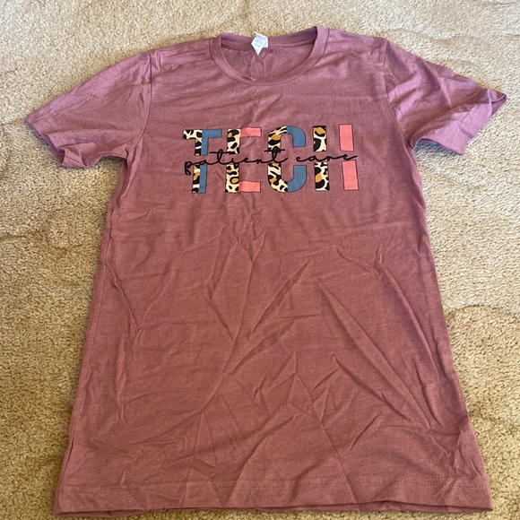 custom Tops - Nwot Custom made patient care tech t-shirts size extra small unisex color mauve